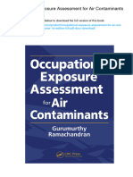 Occupational Exposure Assessment For Air Contaminants. ISBN 1566706092, 978-1566706094