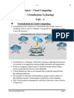 Subject: - Cloud Computing Unit: - Virtualization Technology Unit: - 4