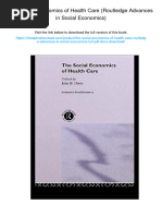 The Social Economics of Health Care (Routledge Advances in Social Economics) - , 978-0415207652