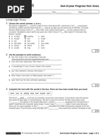 Unit 8 - End of Year Extra Test