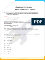 Ncert Solutions Class 9 Math Chapter 4 Linear Equations in Two Variables