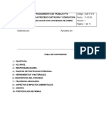 Procedimiento de Trabajo PTS para Proceso Captacion y Conduccion de Aguas Con Contenido de Cobre