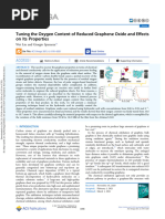 Liu Speranza 2021 Tuning The Oxygen Content of Reduced Graphene Oxide and Effects On Its Properties