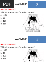 9 - 2 Solving Quadratic Equations by Finding Square Roots