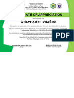 Certificate of Recognition