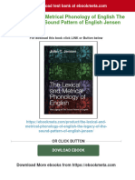 Get The Lexical and Metrical Phonology of English The Legacy of The Sound Pattern of English Jensen Free All Chapters