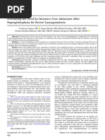 The Laryngoscope - 2023 - Gagnon - Evaluating The Need For Intensive Care Admission After Supraglottoplasty For Severe