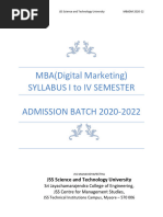 MBA Digital Marketing 2020 22 Syllabus