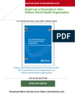 First WHO Model List of Essential in Vitro Diagnostics 1st Edition World Health Organization