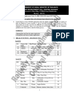 Government of India, Ministry of Railways Railway Recruitment Cell, Central Railway