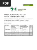 Nigeria - Pan African Solar Power Project Katsina - ESIA Summary