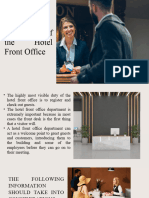 Module 2 Importance of The Hotel Front Office Department