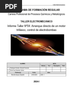 Informe 04 - Arranque Directo, Control de Electrobombas