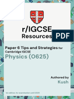 R - IGCSE Resources - Paper 6 Tips & Strategies For IGCSE Physics - Written by Kush