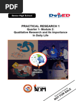 Practical Research 1 - Q 1 - Mod 2 - Qualitative Research and Its Importance To Daily Life - v5