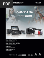 XDCAM HD422 Family: PDW-F800/PDW-700 PDW-F1600/PDW-HD1500 Pdw-Hr1 PDW-U2/PDW-U1