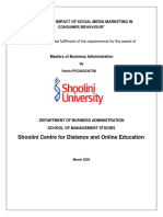 Project Sample - MBA (Shoolinin University)