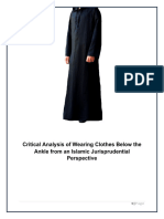 Critical Analysis of Wearing Clothes Below The Ankle From An Islamic Jurisprudential Perspective