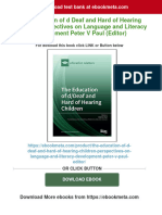 (FREE PDF Sample) The Education of D Deaf and Hard of Hearing Children Perspectives On Language and Literacy Development Peter V Paul (Editor) Ebooks