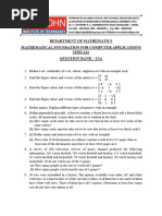 Mathematical Foundation For Computer Applications (22mca11) - I Ia Question Bank