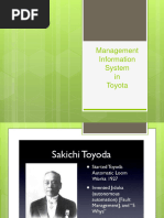 Management Information System in Toyota: Group 11 Mba 6 Batch