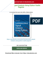 Luminescence Signal Analysis Using Python Vasilis Pagonis 2024 Scribd Download