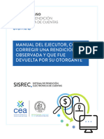 Manual Ejecutor de Corrección de Una Rendición Observada Devuelta Por Su Otorgante