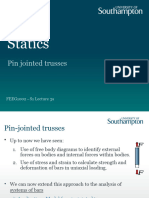 FEEG1002 - Statics 1 - Lecture 3 - Pin Jointed Trusses, Method of Joints