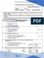 Evaluacion - Ciencias Naturales - 1er Trimestre