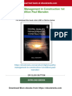 PDF Digital Quality Management in Construction 1st Edition Paul Marsden Download