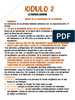 Preguntas Importantes Módulo 2 La Persona Humana