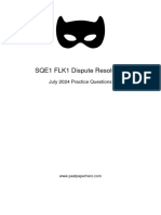 PastPaperHero - SQE1 FLK1 Dispute Resolution - July 2024 Practice Questions