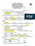 Science 9 - Diagnostic Test