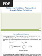 Tema VII ACIDOS CARBOXILICOS Aromáticos Propiedades Químicas 2023