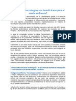 Por Qué Las Tecnologías Son Beneficiosas para El Medio Ambiente