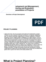 Project Development and Management, Monitoring and Evaluation