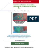 Get Interactional Dynamics in Remote Interpreting Micro Analytical Approaches 1st Edition Esther de Boe Free All Chapters