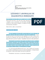 Lesiones y Anomalías de Diagnóstico Inmediato