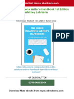 (FREE PDF Sample) The Public Relations Writer's Handbook 1st Edition Whitney Lehmann Ebooks