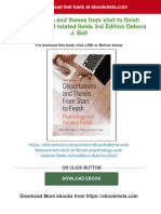 Full Download Dissertations and Theses From Start To Finish Psychology and Related Fields 3rd Edition Debora J. Bell PDF