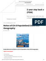 Notes of CH 6 Population - Class 9th Geography