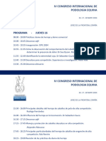 Programa IV Congreso Internacional de Podologia Equina