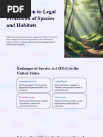 Legal Protection of Species and Habitats