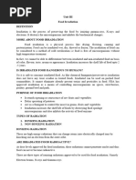 Unit III - Food Irradiation