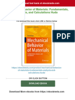 (FREE PDF Sample) Mechanical Behavior of Materials: Fundamentals, Analysis, and Calculations Huda Ebooks