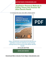 Introduction To Qualitative Research Methods in Psychology: Putting Theory Into Practice 4th Edition Dennis Howitt Download PDF