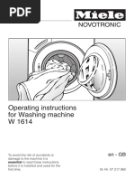 Operating Instructions For Washing Machine W 1614: en - GB