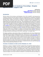 Scope of Mediation in Insolvency Proceedings Bespoke Approach For The Complete Code by Amir Bavani Rishika Kumar and Anirban Aly Mandal