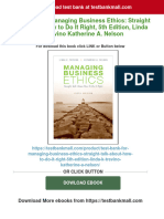 Test Bank For Managing Business Ethics: Straight Talk About How To Do It Right, 5th Edition, Linda K. Trevino Katherine A. Nelson