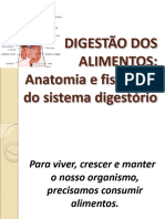 Aula 5 - Digestão Dos Alimentos Anatomia e Fisiologia Do Sistema Digestório